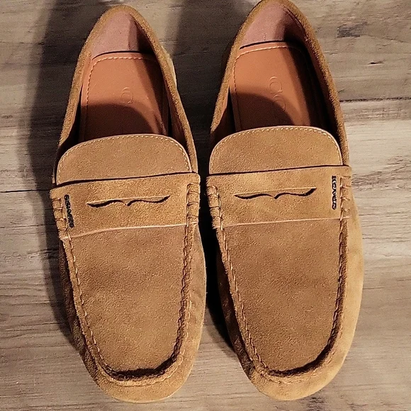 COACH Men\'s Mott Driver Brown Signature PVC Loafers Size 13D Coach signature drivers - Gem main image 2
